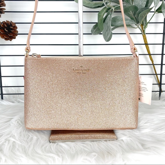 Kate spade rose gold glitter crossbody Clearance